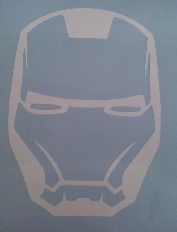 Items similar to Iron Man Vinyl Car Window Decal 5"h x 3.75"w ANY COLOR