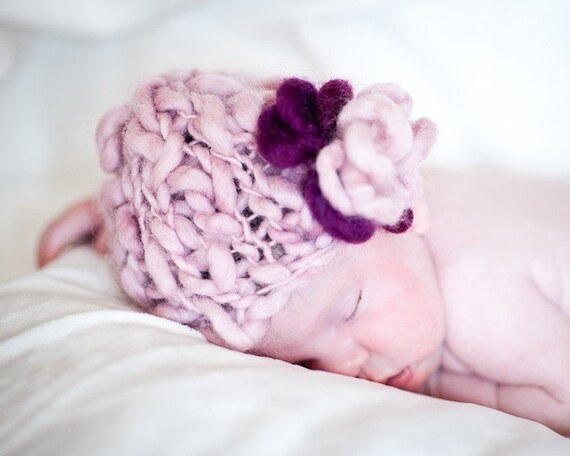 Easy KNITTING PATTERNS baby girl hats by rocketclothing on Etsy