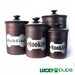 5.5 in - Personalized Dog Treat Jar with Name in Bone - Bronze - Extra Small