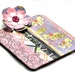 Floral Harmony Post-it Note Mini Clipboard with pad, 2-sided, pink - blue - green