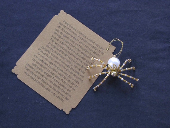 Christmas Spider Ornaments Gold