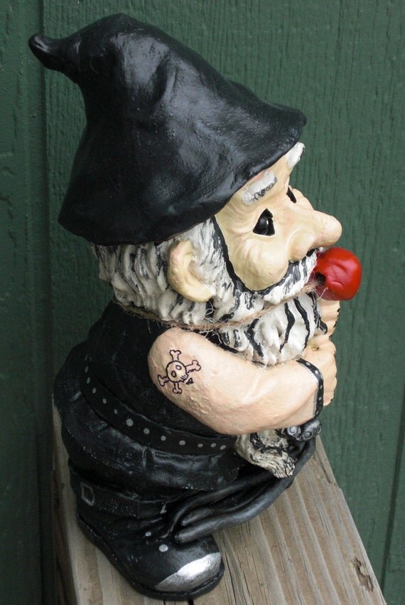 10 inch Naughty Garden Gnome Named Horse is Waiting For A