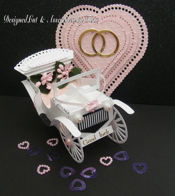 Download Digital Cutting Template Wedding Car And Box All file formats
