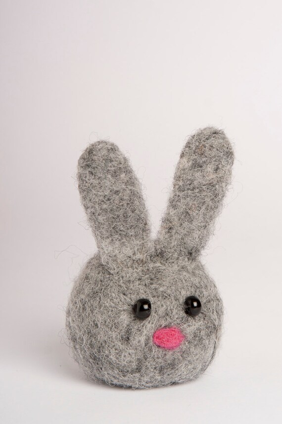 modflowers: needle felted bunny rabbit by LigaKandele