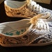Sneakers -- Custom sneakers hand painted Black and White size 8