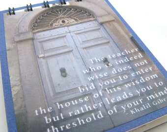 The teacher who is indeed wise - notepad with Italian door photo - great teacher gift