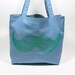 Mellow Mustache Tote - Made of all Vintage Fabric - Help Support Movember Foundation