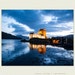 Eilean Donan Castle - Scottish Castle Photograph, print Scotland home decor, wall art, indigo blue, citron, mystical, dusk