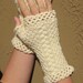 Katherine Fingerless Gloves in Natural Color Wool