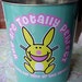 happy bunny Trash Can / bucket / tin can JIM BENTON