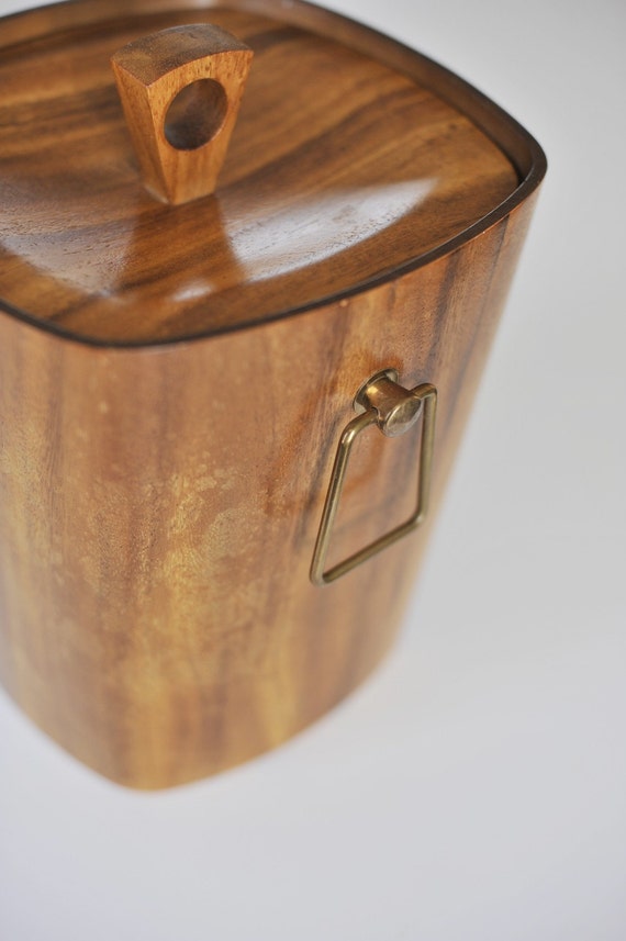 KMC Vintage Wood Ice Bucket With Lid