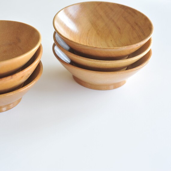 Japanese Wood Serving Bowls