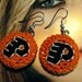 Small Phillies Flyers Earrings - Orange, Black, White