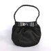 Evening Bag/Handbag---Cute Black Satin Pouch for Wedding or Prom