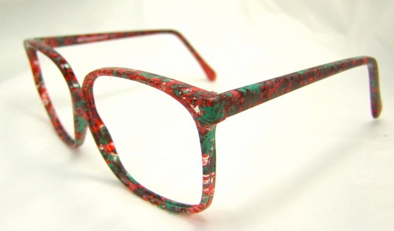 Womens Eyeglasses Multi Colored Eyeglasses 80s 90s Chic 