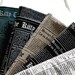 Neat Kitty Newspaper on 5 colors Linen Blended set of 5, U2454