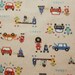 Kawaii chocho train with robot in pink -Half yard