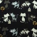 Kawaii cat in black -Half yard