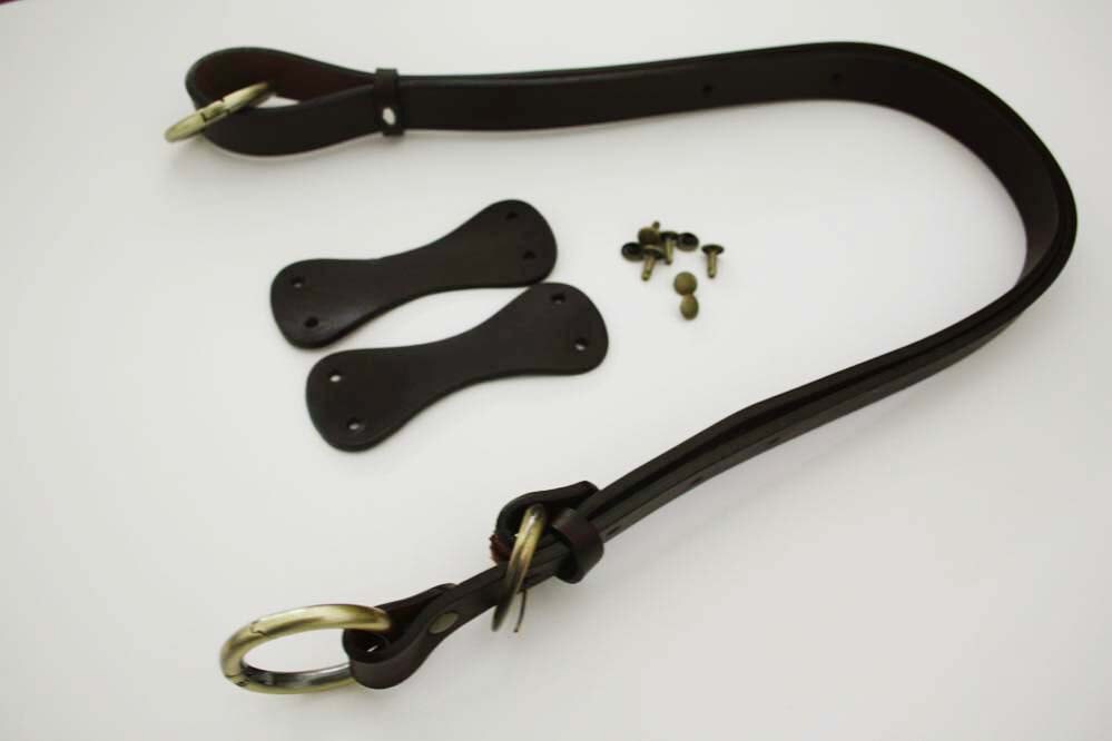 Adjustable leather strap in BLACK 26 inch 45inch