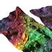 Scarf Nuno Felted Scarf Textured Silk Wool Hand Dyed Multicolor Felt Scarf OOAK