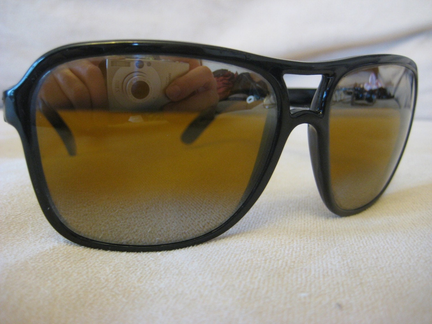 Suncloud Ski Aviator Sunglasses black frames with reflective