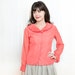Vintage 1960s Blouse - Coral Pink Ruffle Blouse - M