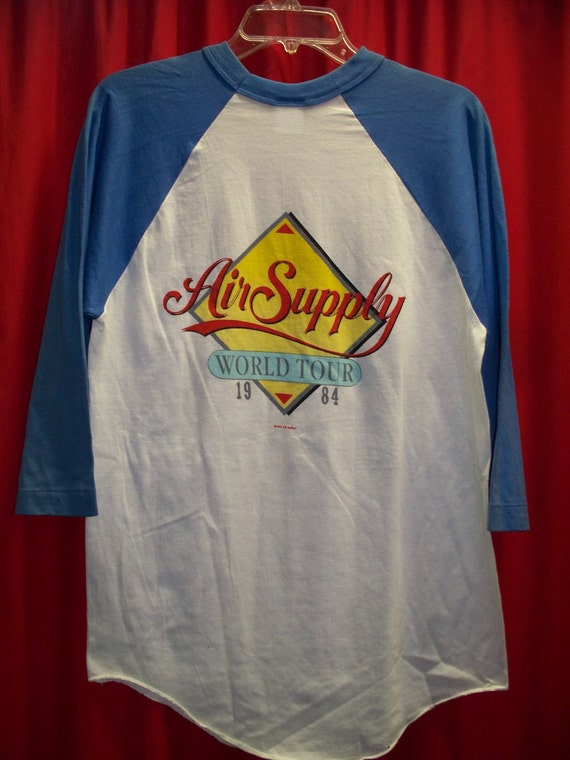 Vintage 1984 Air Supply World Tour Double Sided Raglan