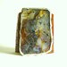 leather cuff bracelet - caramel brown crocodile embossed leather with petrified wood size 1