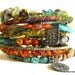 Bangle Bracelets, Urban Bohemian Gypsy inspired, stack of 12