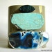 Reserved for Niki - cuff bracelet taupe patent leather with turquoise stones and druzy- size 1