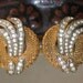 REDUCED - Crown Trifari Mesh Rhinestone Earrings (E-1-6)