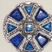 MIRACLE Blue Stone Celtic Cross Brooch/Pin (B-1-5)