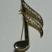 Rhinestone Musical Note Brooch (B-3-6)