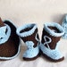 Baby Cowboy Hat, Boots And Diaper Cover Chocolate Brown An Baby Blue Newborn And Beyond