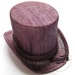 Mini Miniature Top Hat Sinamay Fascinator Base for Millinery - Plum Purple (RESERVED FOR CHANA)