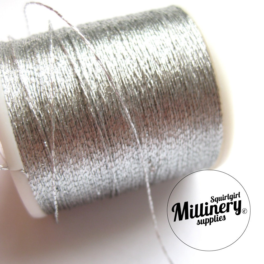 Metallic Sewing / Embroidery Thread Silver 100 Yard Spool