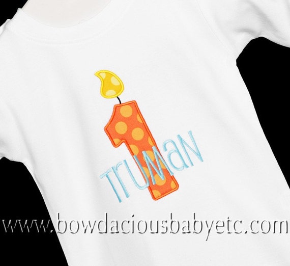 Boys Personalized Birthday Candle Monogrammed Girls Birthday