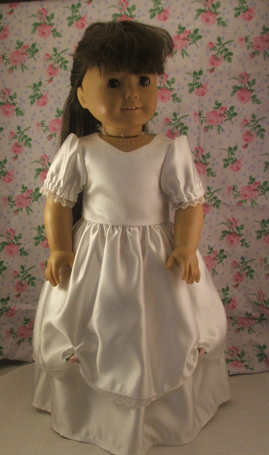 White Easter Dress for American Girl by SewPrettyPrincess on Etsy