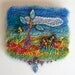 Fiber Brooch- Tree of LIfe Felted Fiber and Beaded Brooch