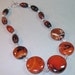 A Necklace of Red Agate and Sterling Silver