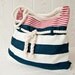 Large nautical beach bag in red, white and blue