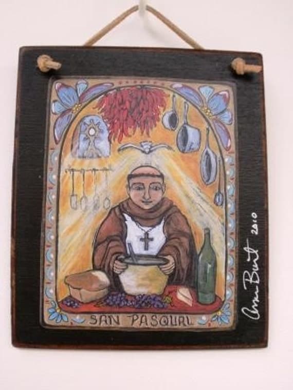 SAN PASQUAL RETABLO PRINT patron of cooks and kitchens
