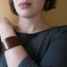 Clearance Item: Wide BlackWalnut bent wood Bracelet handmade