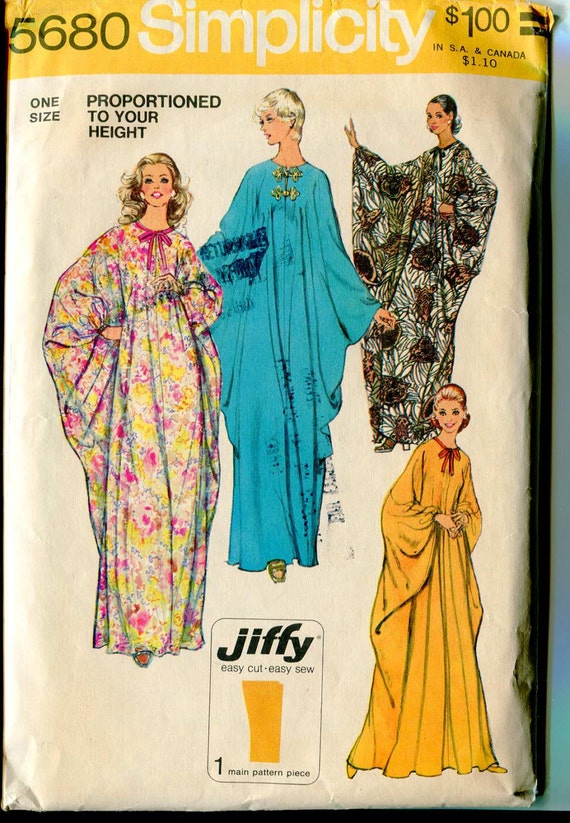 Simplicity 5680 Vintage Jiffy Caftan Pattern