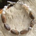 Leopard Jasper and Freshwater Pearl Bracelet