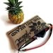 Repurposed Burlap Coffee Bag Wristlet Handbag - Island Fresh. Handmade in Hawaii. Made To Order.