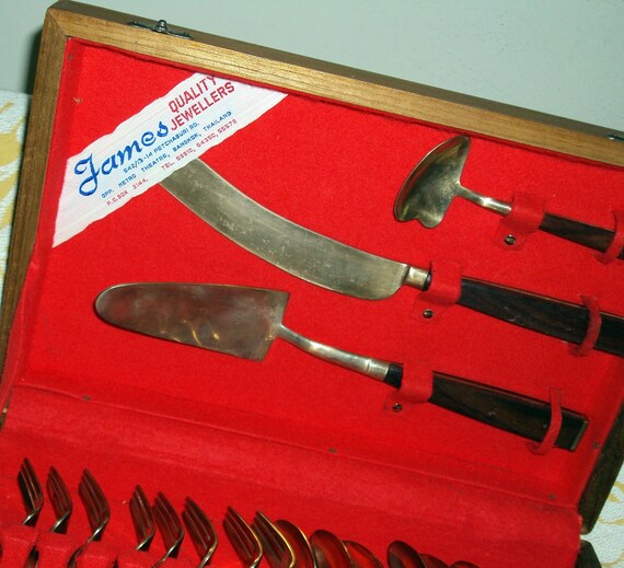 Reserved for vacanzaromana Vintage Thailand Bronze Flatware