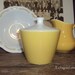 Vintage Gold and White Sugar Bowl with Lid Retro Sugar Bowl