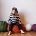 Extra large knit pouf - soft fill