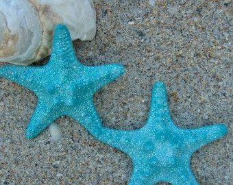 Starfish Hair Clips,Beach Hair Accessories,Mermaid Birthday Party,Mermaid Costume,Starfish Hair Barrettes,Blue Hair Clips